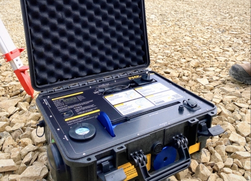 portable noise monitoring kit on site