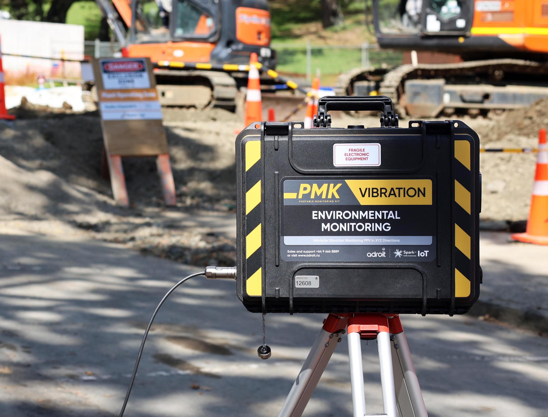 PMK vibration monitoring used by Pipeline and Civil