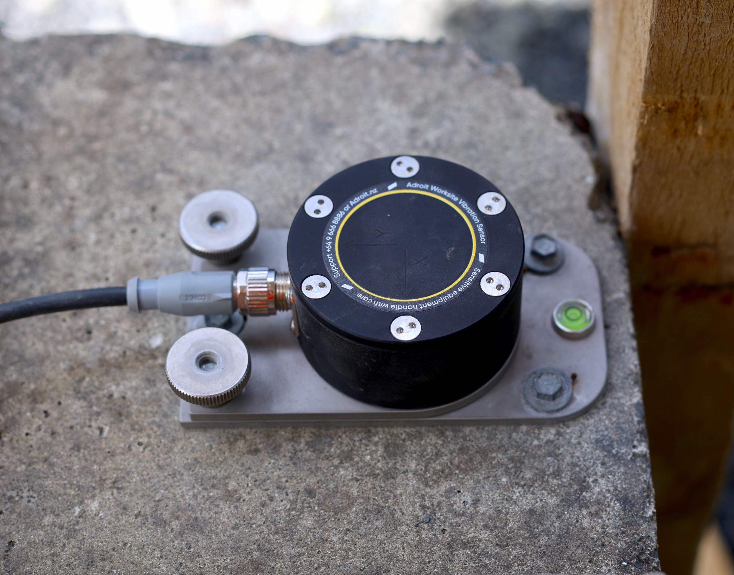 verified against DIN 4150-3, a standard that measures the mechanical oscillation of solid bodies